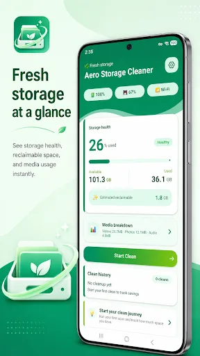 Aero Storage Cleaner Android app screenshot 1
