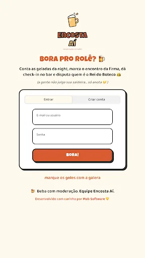 Encosta Aí Android app screenshot 1