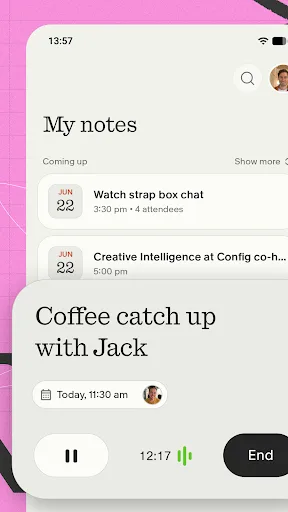 Granola - AI Meeting Notes Android app screenshot 2