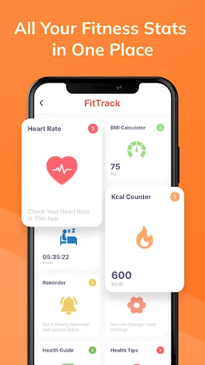 FitTrack - Steps, Sleep & BMI Android app screenshot 1