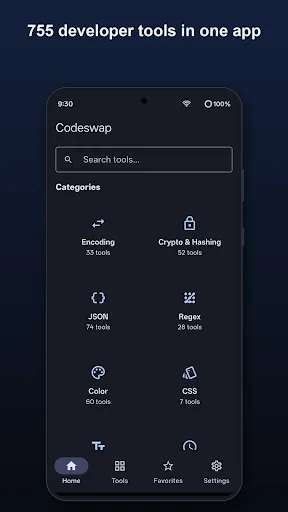 Codeswap: Dev Tools & JSON Android app screenshot 1