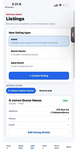 GoTrans Hotel Android app screenshot 2