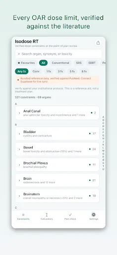 Isodose RT Android app screenshot 1
