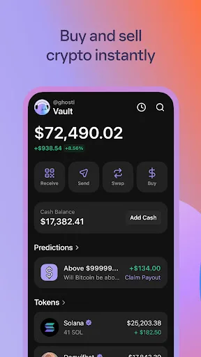 Phantom Android app screenshot 2