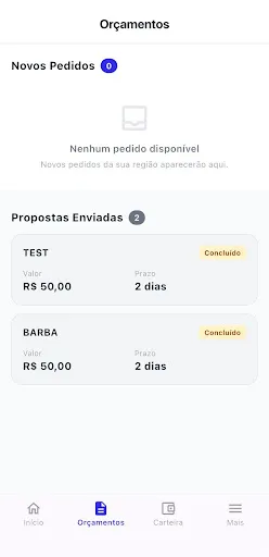 App servico Profissionais Android app screenshot 2