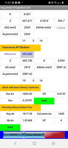Combined Footing Design_BS Android app screenshot 1