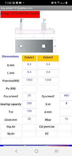 Combined Footing Design_BS Android app screenshot 5
