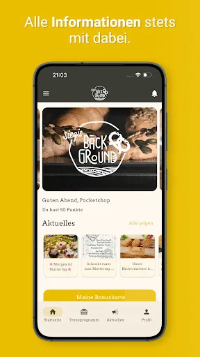 Siegis Bäckground Android app screenshot 1