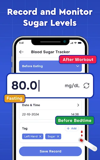 Blood Sugar Care: BP Monitor Android app screenshot 1