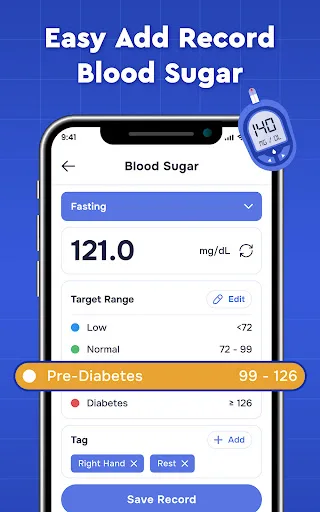 Blood Sugar Care: BP Monitor Android app screenshot 3