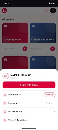 Outwit Games Android app screenshot 1