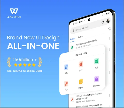 WPS Office Lite Android app screenshot 1