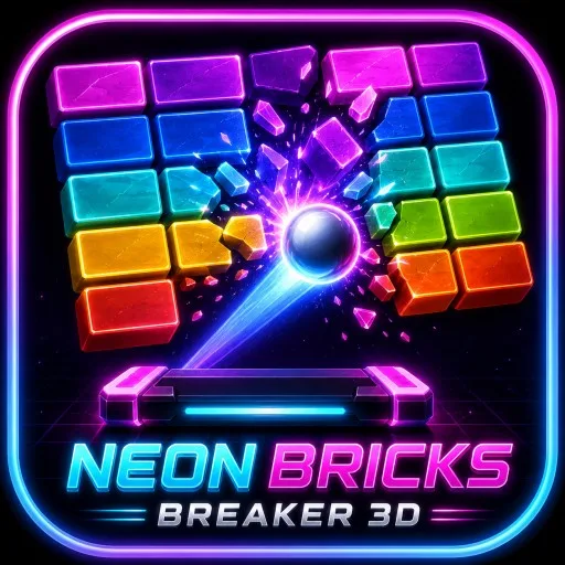Neon Bricks: Breaker 3D Android app icon