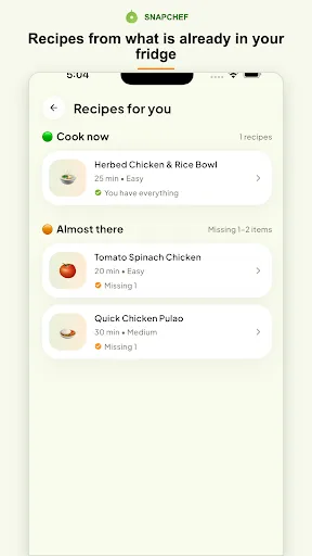SnapChef: AI Fridge Scanner Android app screenshot 1