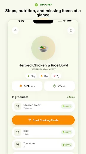 SnapChef: AI Fridge Scanner Android app screenshot 3