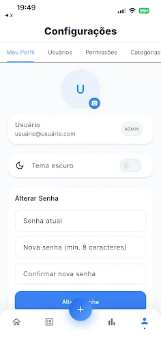 Controle de Perdas Android app screenshot 3