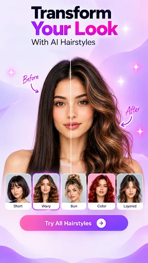 AI Hairstyle Try On: Hairloom Android app screenshot 3