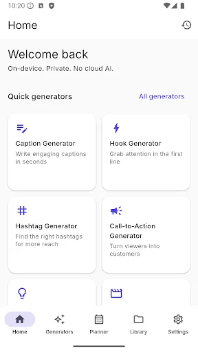 Social Media AI Toolkit Android app screenshot 1