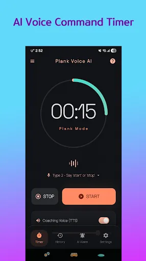 Plank Voice AI : Workout Timer Android app screenshot 1