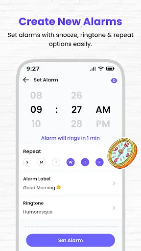 Alarm Clock - Wake Up Timer Android app screenshot 2