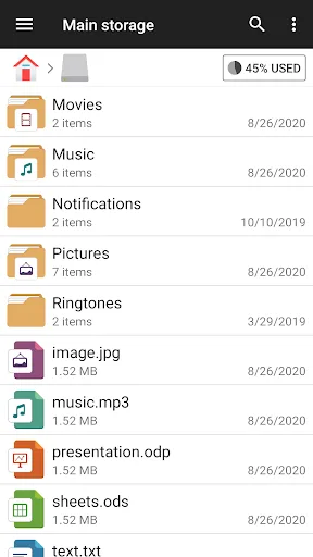 File Manager Android app screenshot 2