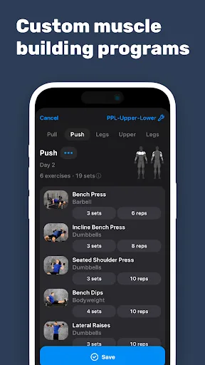 Alpha Progression Gym Tracker Android app screenshot 4