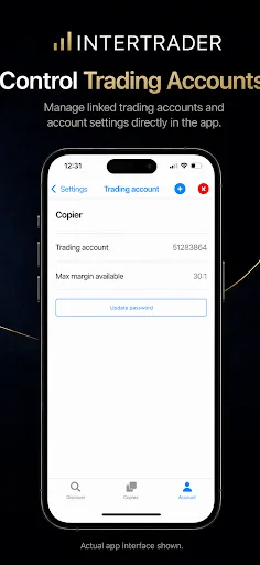 Intertrader Copy Trading Android app screenshot 1