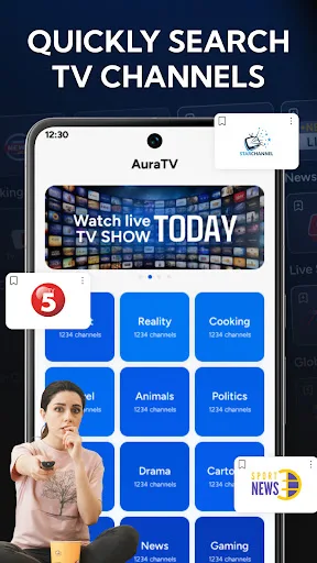 AuraTV: Watch Movies & TV Live Android app screenshot 4