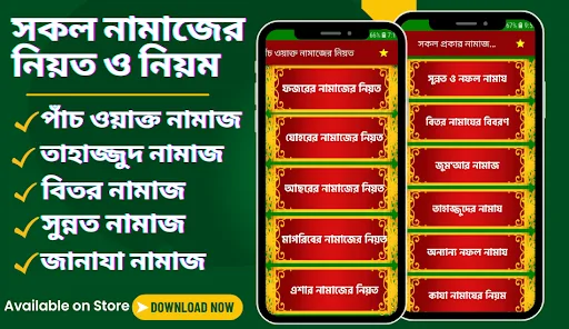 সকল প্রকার নামাজের নিয়ত, নিয়ম Android app screenshot 1