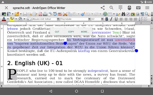 AndrOpen Office Android app screenshot 6