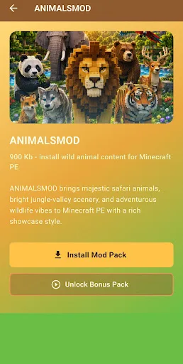 Animal Mods for Minecraft PE Android app screenshot 3