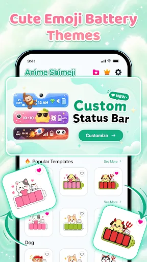 Emoji Battery & Shimeji Pet Android app screenshot 2