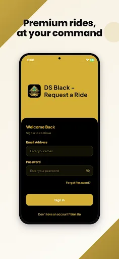 DS Black - Request a Ride Android app screenshot 1