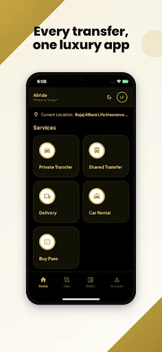 DS Black - Request a Ride Android app screenshot 2