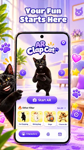 Clapping Cat AR Camera Android app screenshot 2