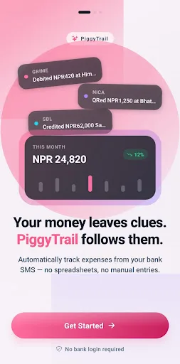 PiggyTrail - Expense Tracker Android app screenshot 1