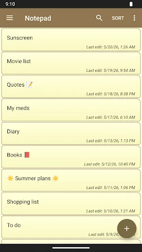 Notepad - simple notes Android app screenshot 1