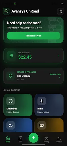 Avansys OnRoad Android app screenshot 1