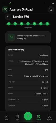 Avansys OnRoad Android app screenshot 6