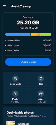 Avast Cleanup – Phone Cleaner Android app screenshot 1