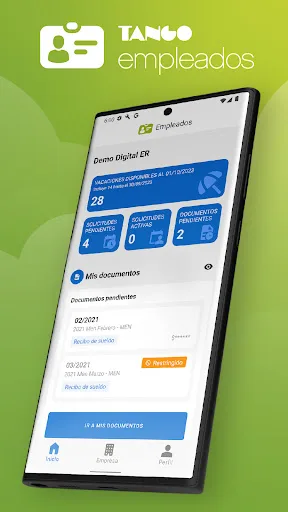 Tango Empleados Android app screenshot 1