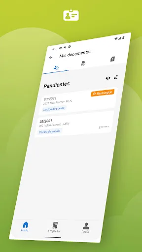 Tango Empleados Android app screenshot 2