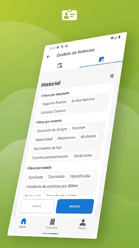 Tango Empleados Android app screenshot 6