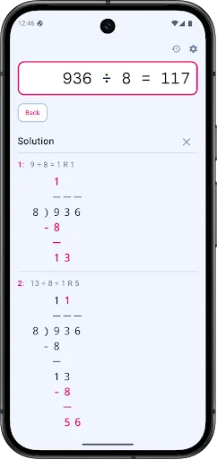 Long Division Calculator Android app screenshot 1