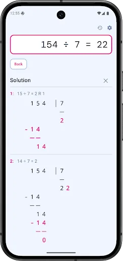 Long Division Calculator Android app screenshot 5