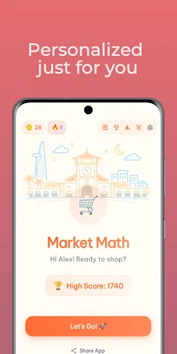 Market Math - Mental Math Game Android app screenshot 1