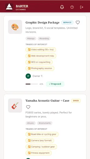 Barter Exchange Android app screenshot 3