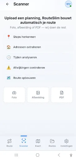 RouteSlim Android app screenshot 1