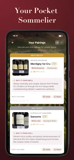 Wine Pairing Scout: Sommelier Android app screenshot 4