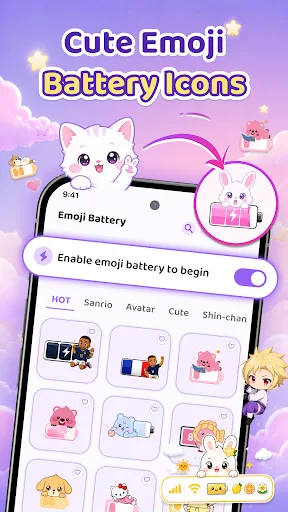 Battery Emoji & Charging Android app screenshot 1